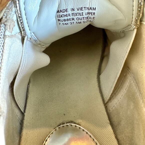 Michael Kors | MK Logo Gold Cream Elastic Mesh Trainer | Women’s Size 7.5 - Picture 6 of 11